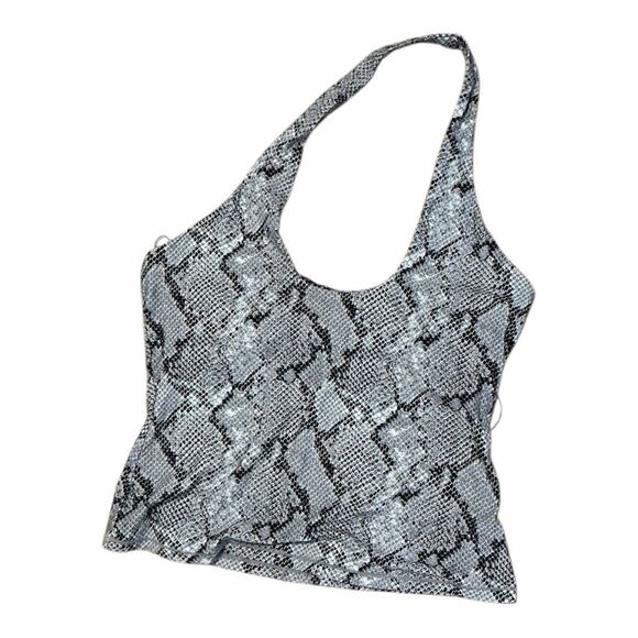 SKIMS Tops - Brand New Skims Women's Size Medium Chrome Snakeskin Print Cling Matte Top